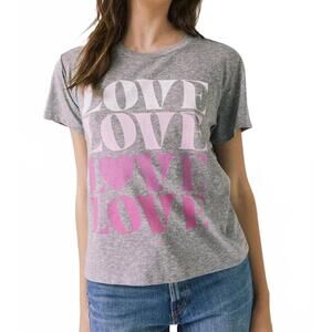 NEW CHASER love short sleeve tee in grey